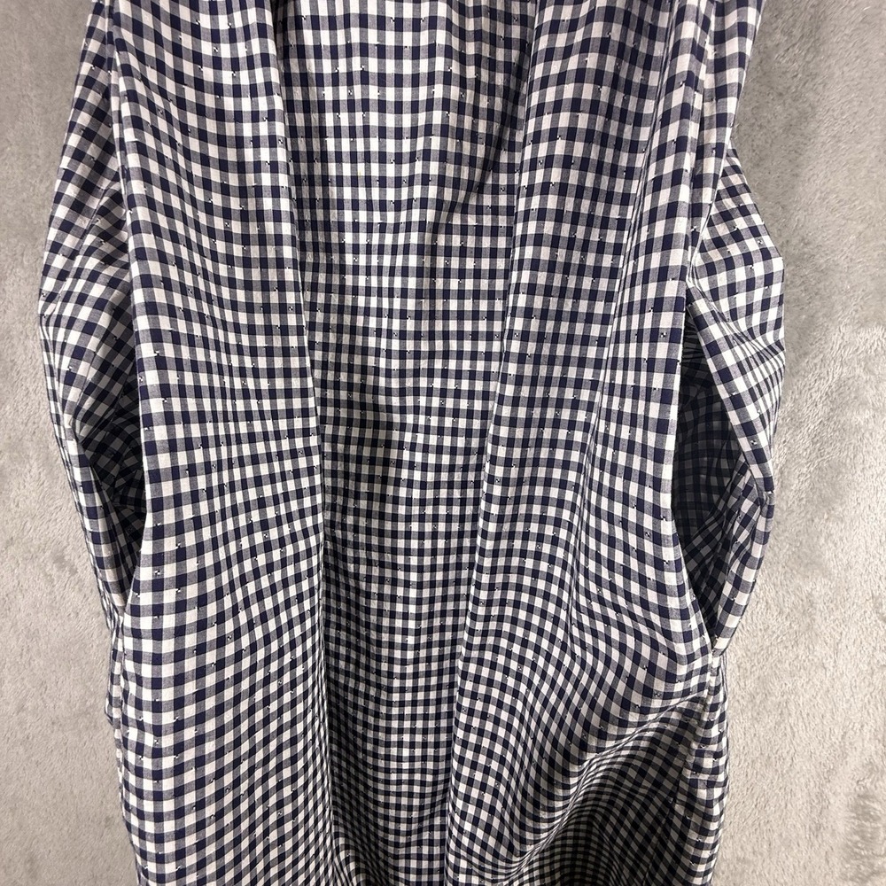 Tommy Hilfiger Checkered Dress‎ Navy & White Size Small Petite Beach Spring - Picture 10 of 11